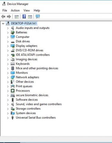 Device Manager Window